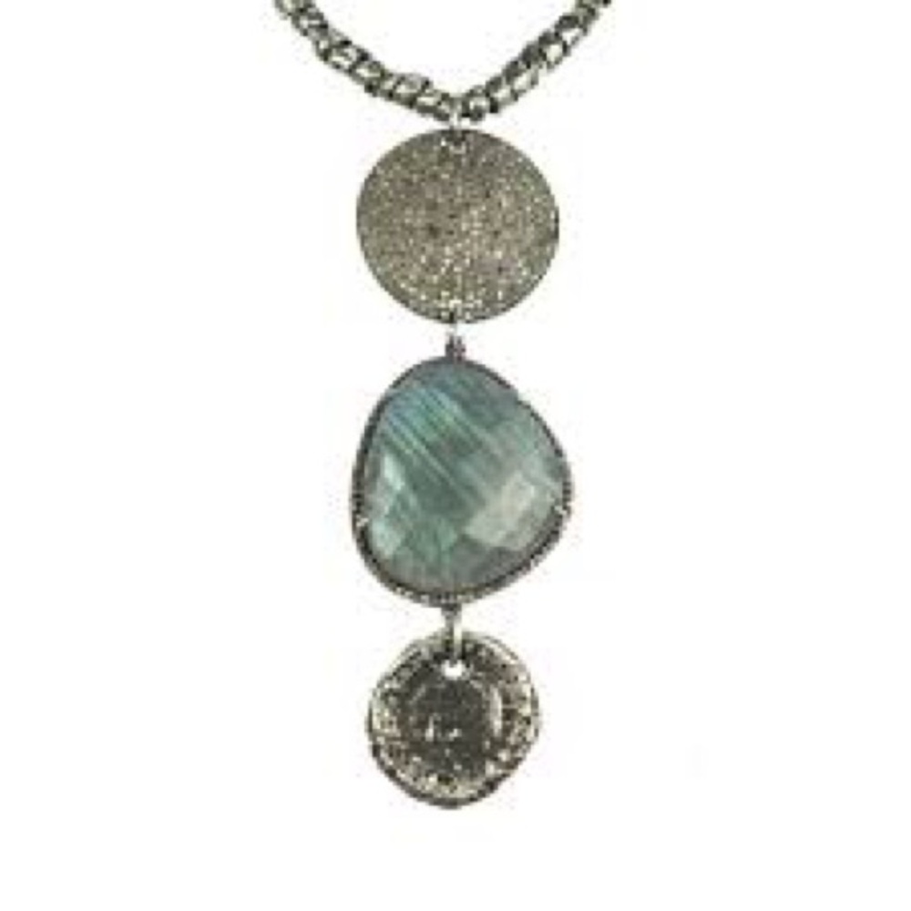 Michelle Marocco  Adjustable Length Diamond & Labradorite Necklace